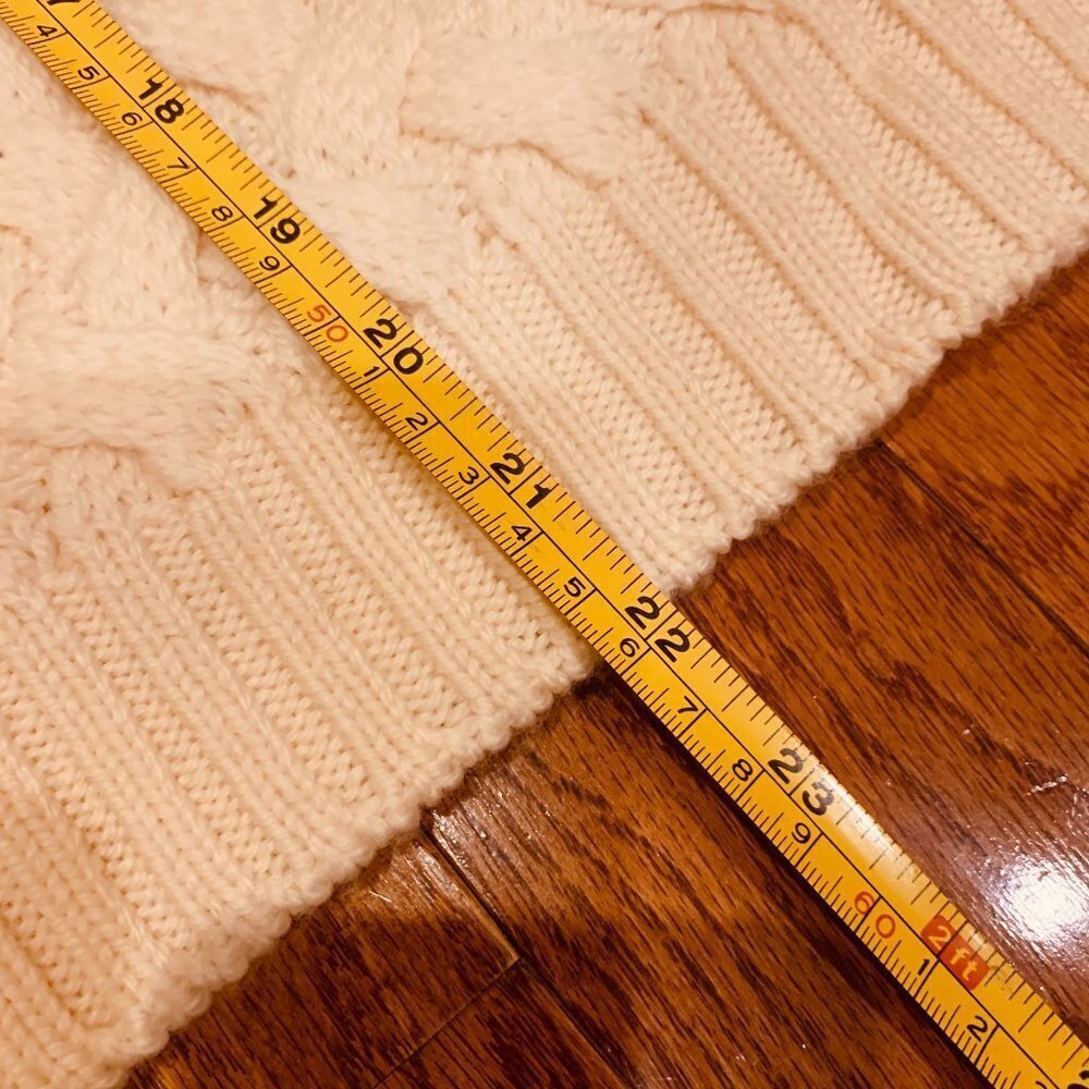 Ann Taylor 100% Wool Chucky Cable Knit Sweater Turtleneck Size Large - Picture 3 of 16